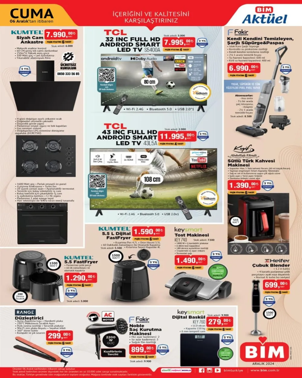 BİM 06 Aralık 2024 Cuma aktüel ürünler kataloğu yayımlandı. - 2