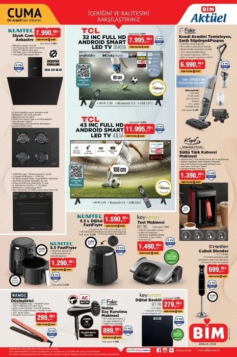 BİM marketleri, 3, 4 ve 6 Aralık 2024 tarihleri için aktüel kataloğunu duyurdu. - 6