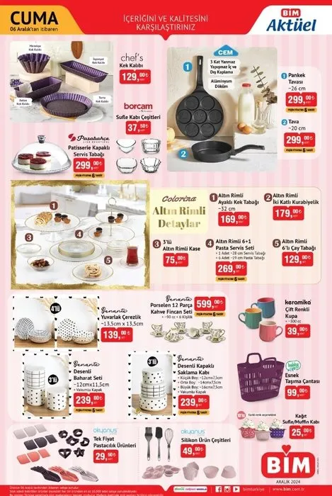 BİM marketleri, 3, 4 ve 6 Aralık 2024 tarihleri için aktüel kataloğunu duyurdu. - 8