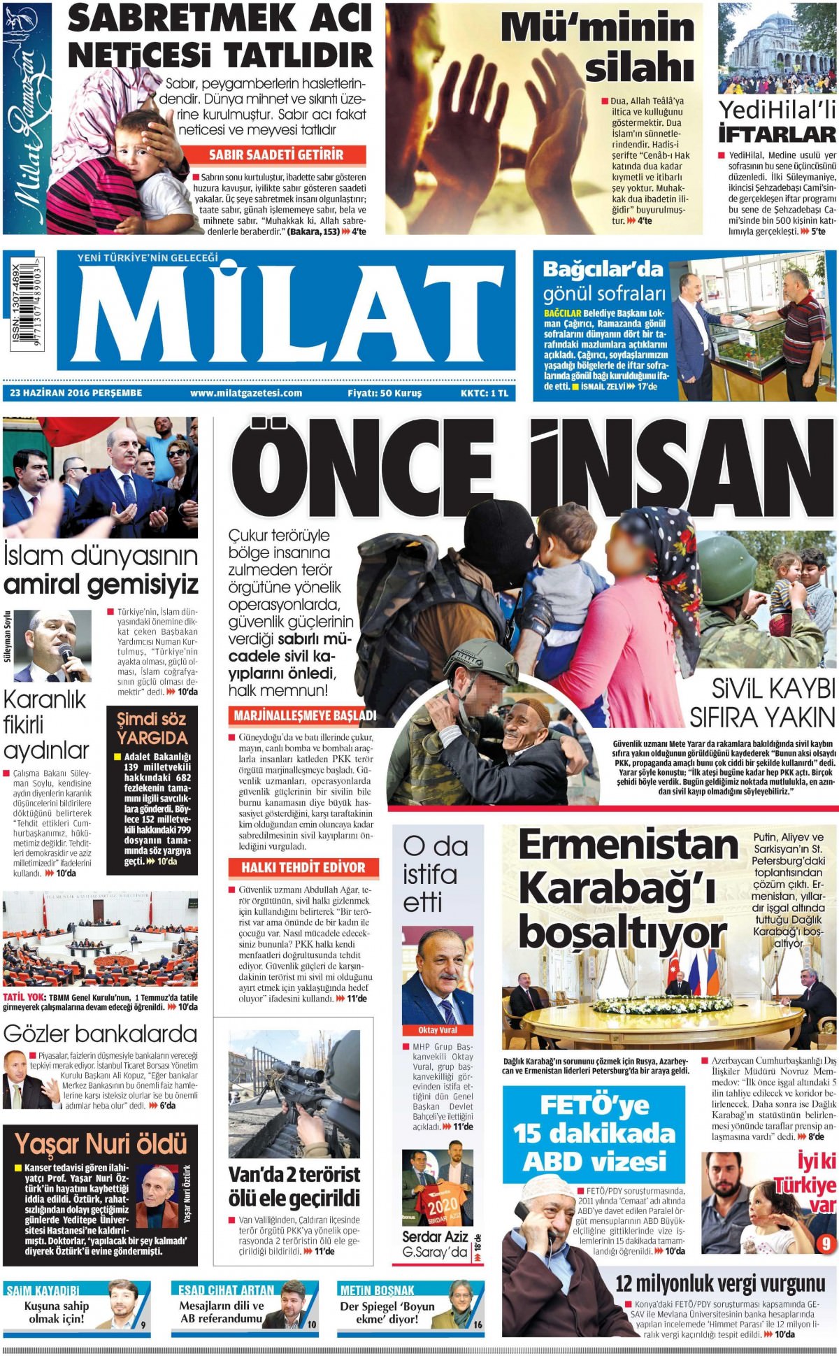 23 Haziran 2016 gazete manşetleri - 725