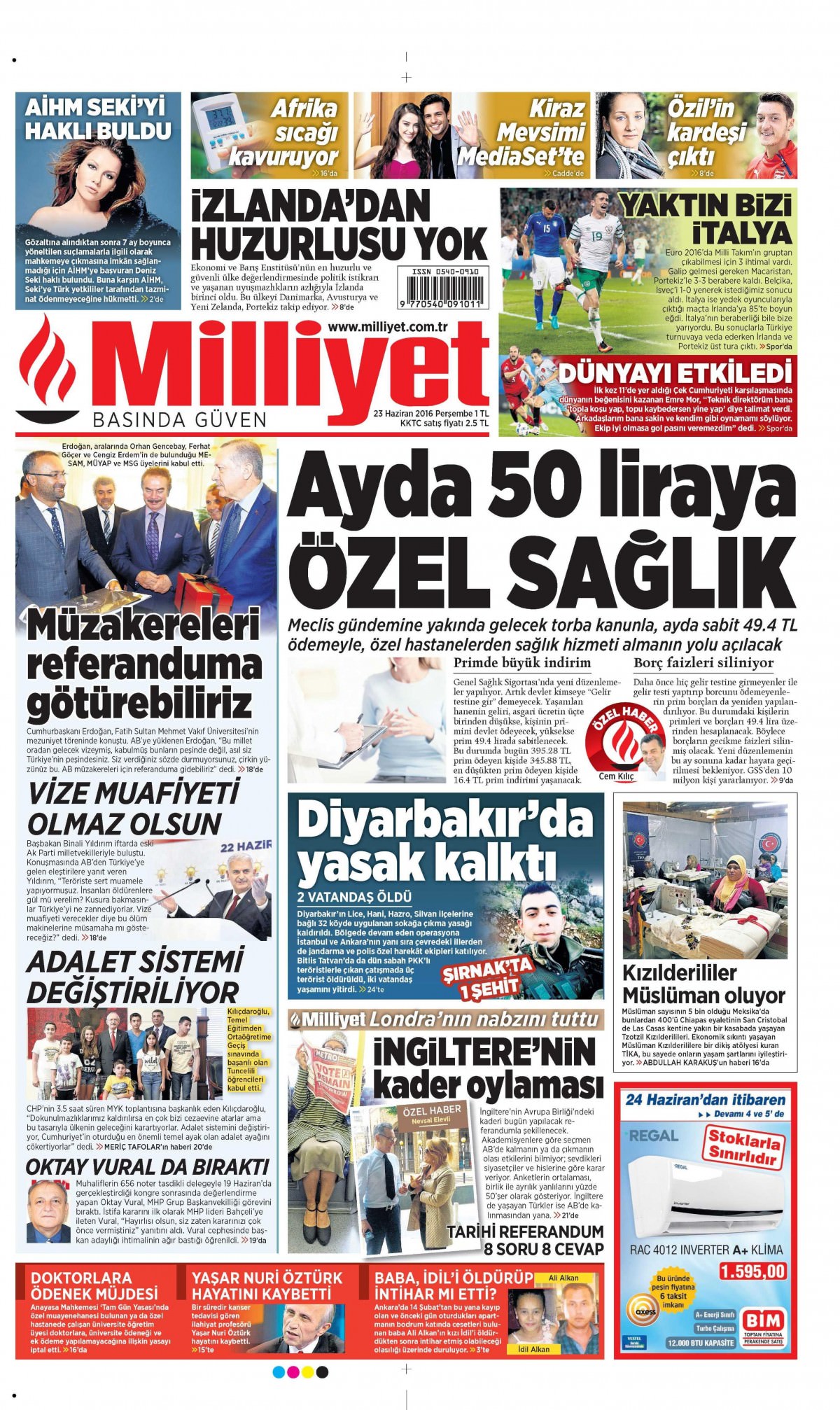 23 Haziran 2016 gazete manşetleri - 863