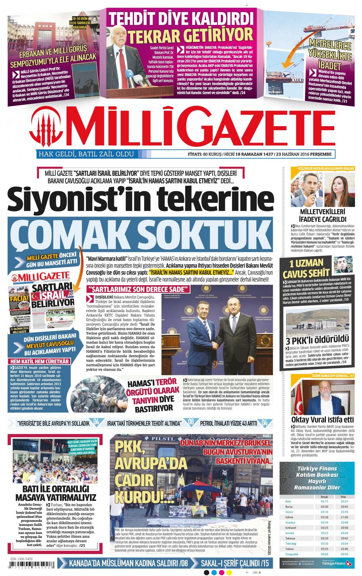 23 Haziran 2016 gazete manşetleri - 844