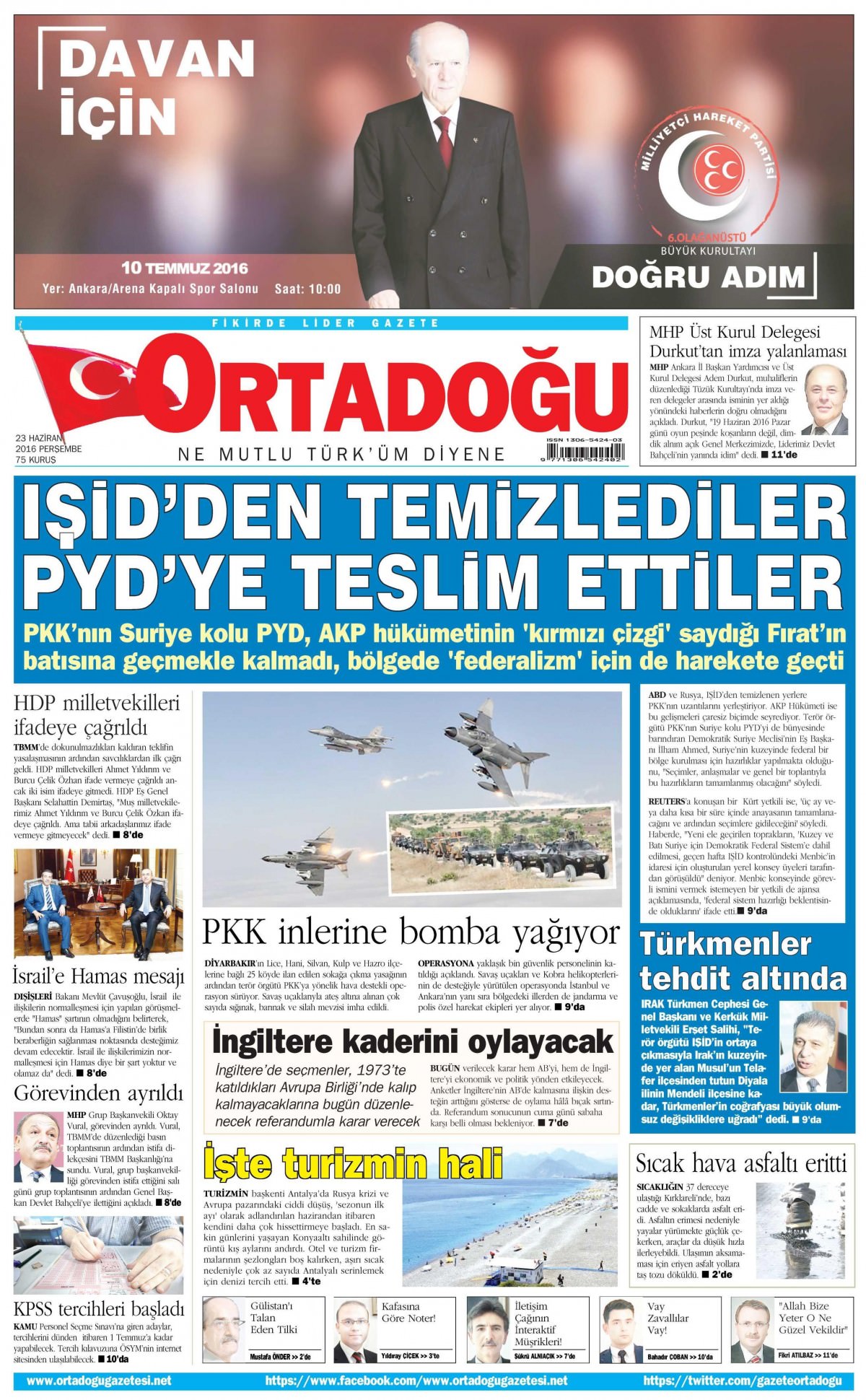 23 Haziran 2016 gazete manşetleri - 682