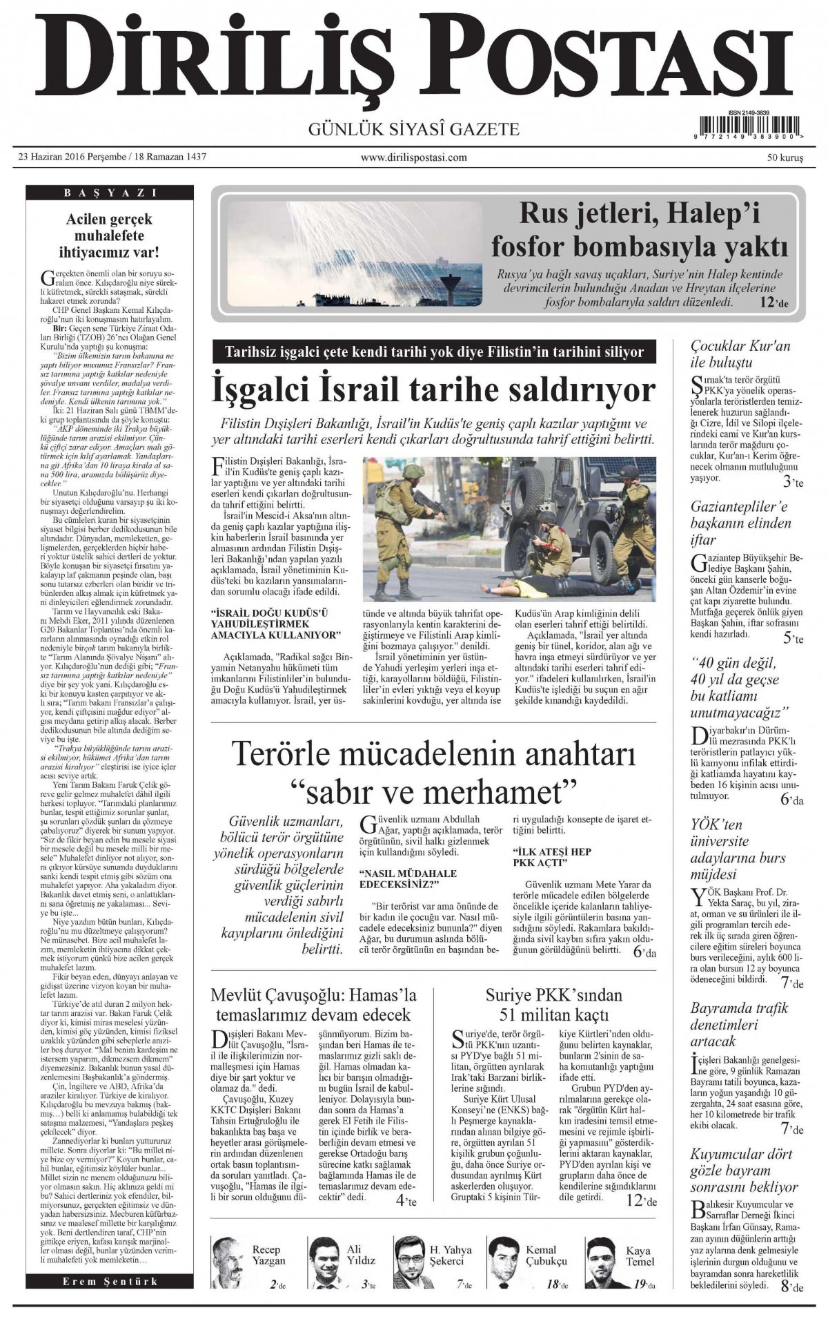 23 Haziran 2016 gazete manşetleri - 692