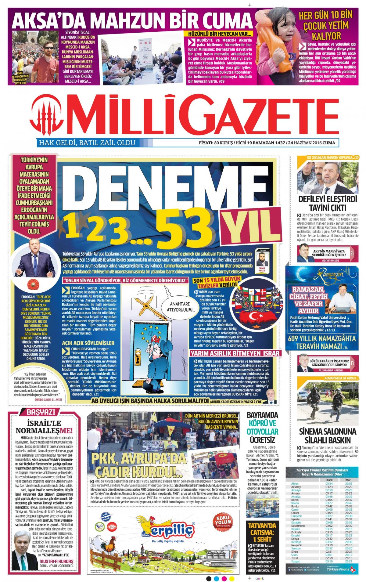 24 Haziran 2016 gazete manşetleri - 18