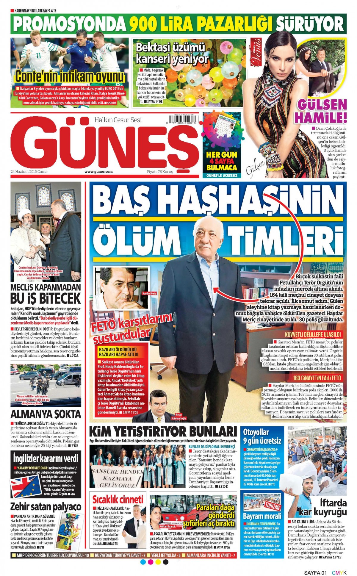 24 Haziran 2016 gazete manşetleri - 16