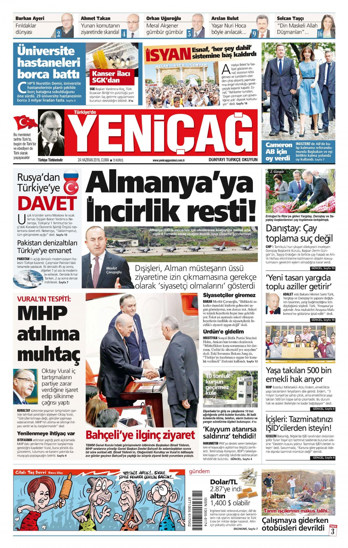 24 Haziran 2016 gazete manşetleri - 26