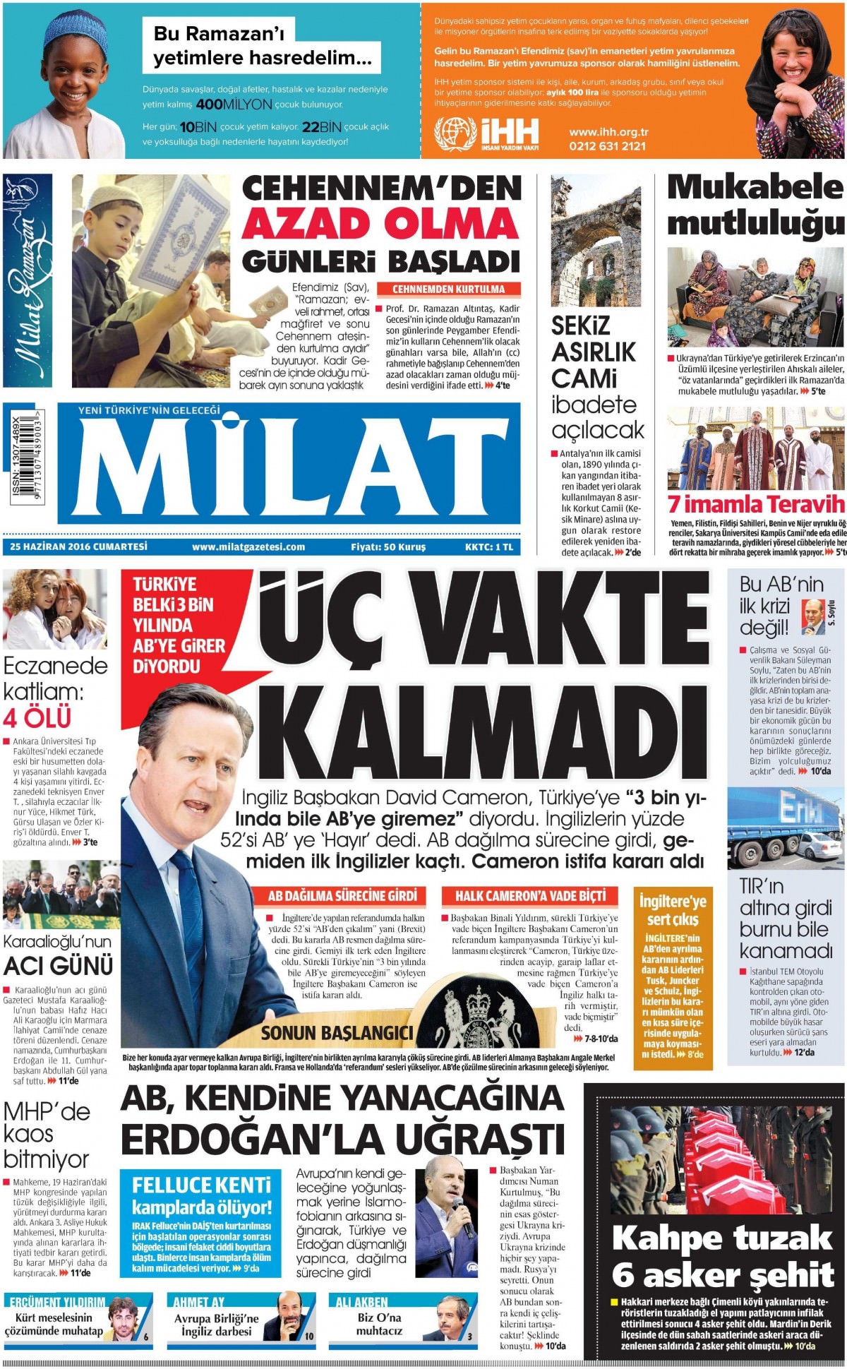 25 Haziran 2016 gazete manşetleri - 623