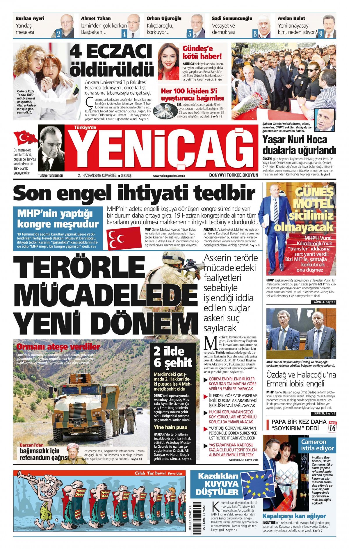 25 Haziran 2016 gazete manşetleri - 905