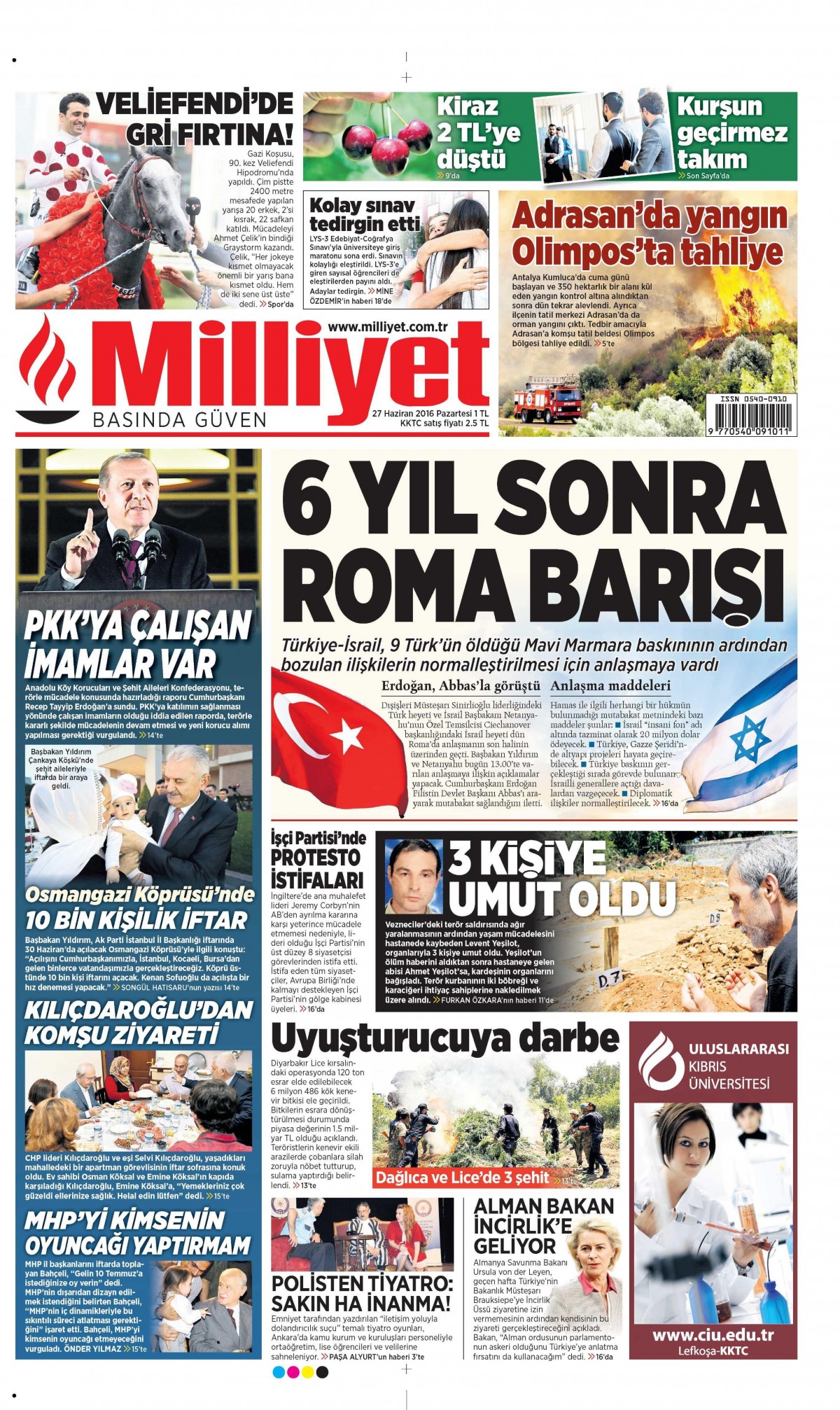 27 Haziran 2016 gazete manşetleri - 658