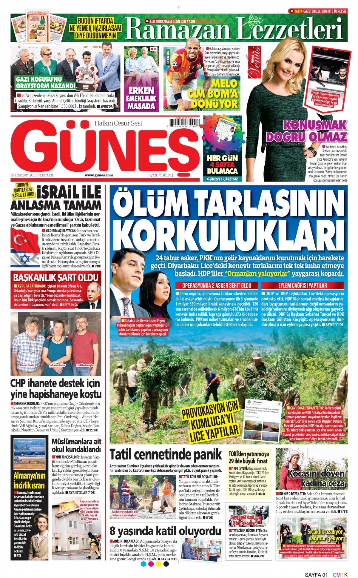 27 Haziran 2016 gazete manşetleri - 597