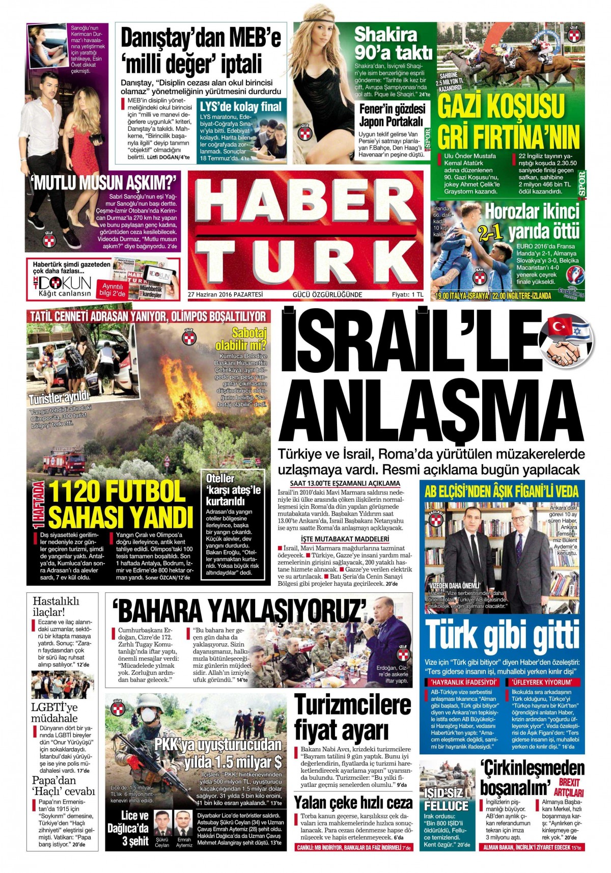 27 Haziran 2016 gazete manşetleri - 787