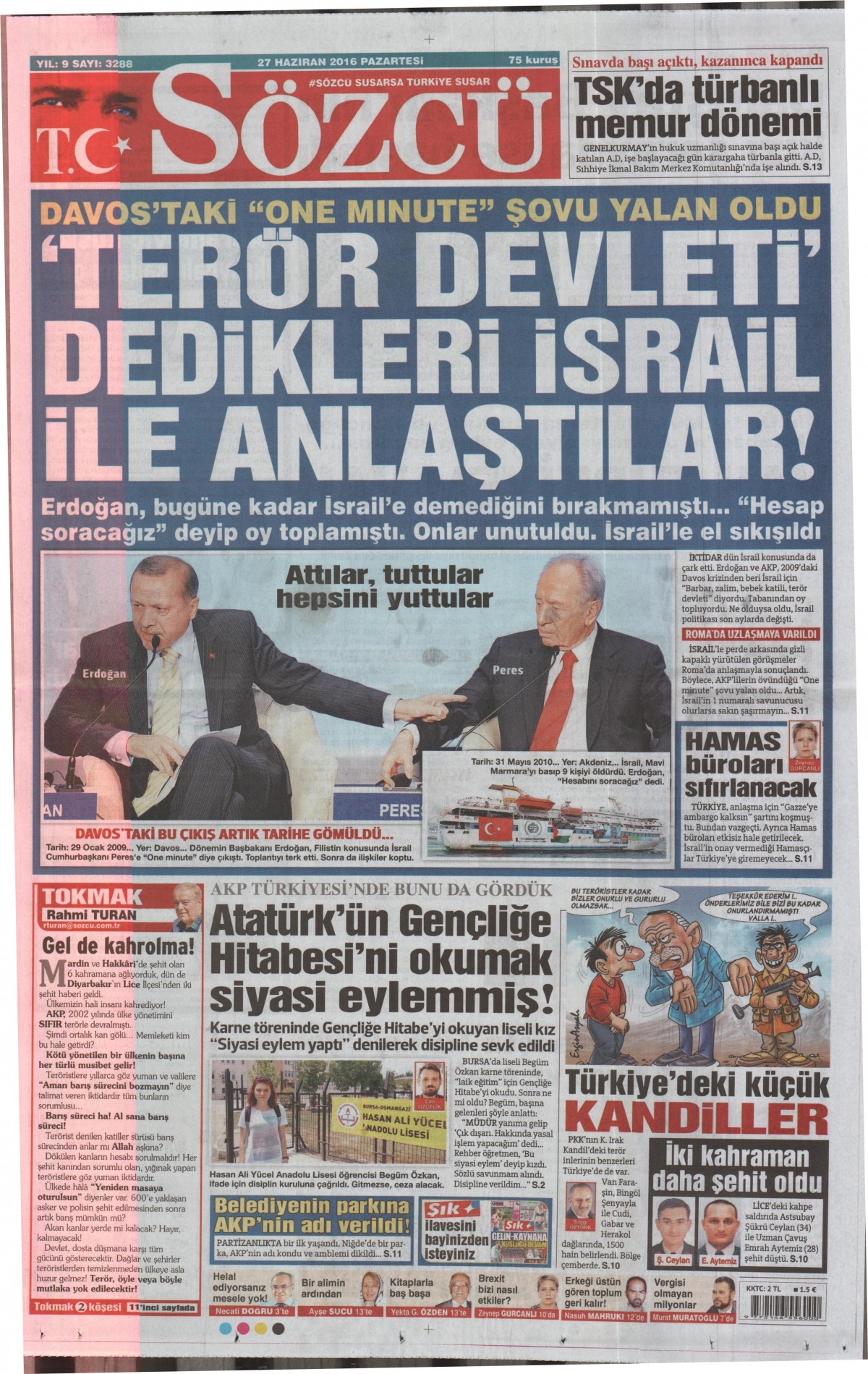 27 Haziran 2016 gazete manşetleri - 797