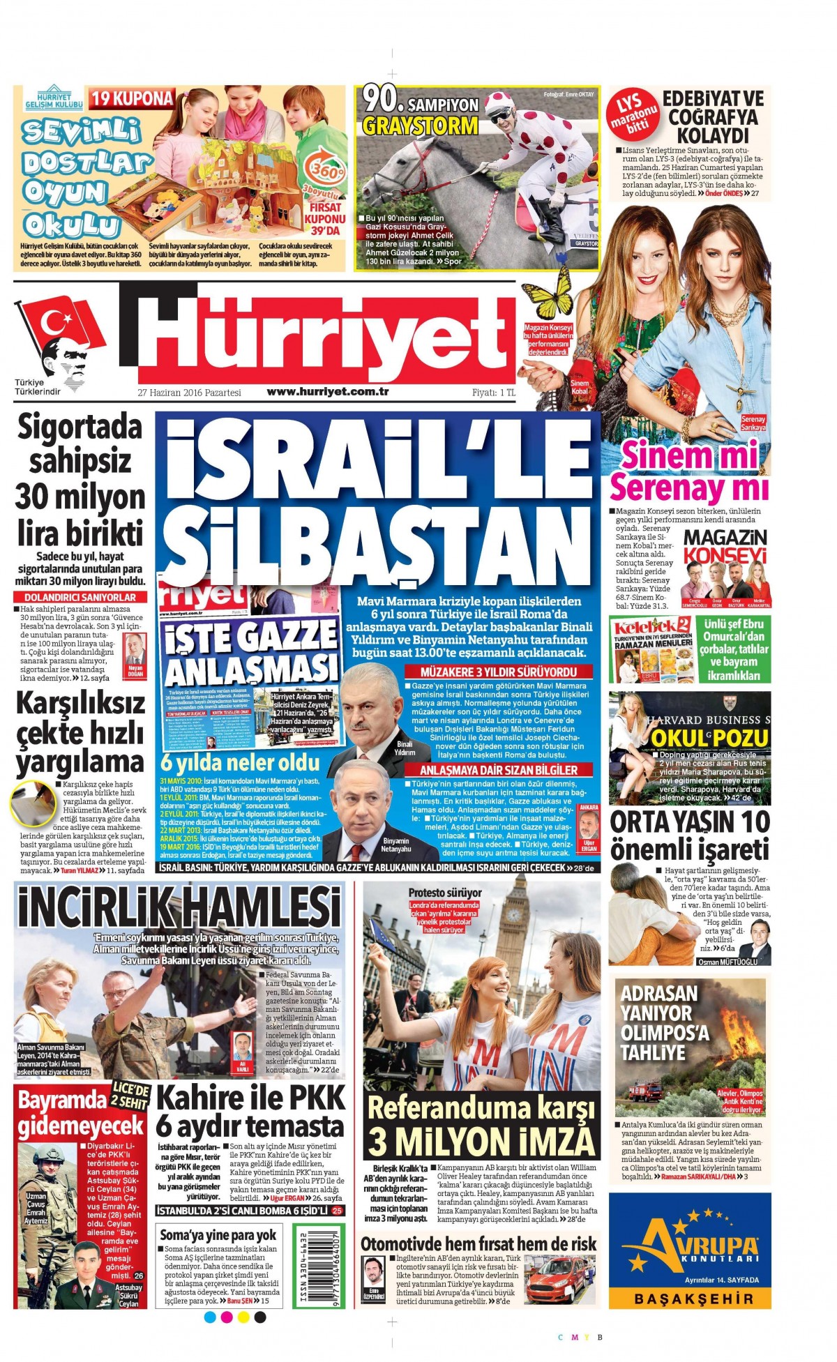 27 Haziran 2016 gazete manşetleri - 773