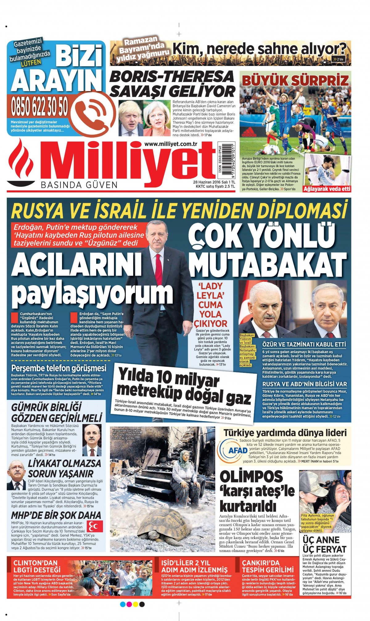 28 Haziran 2016 gazete manşetleri - 916