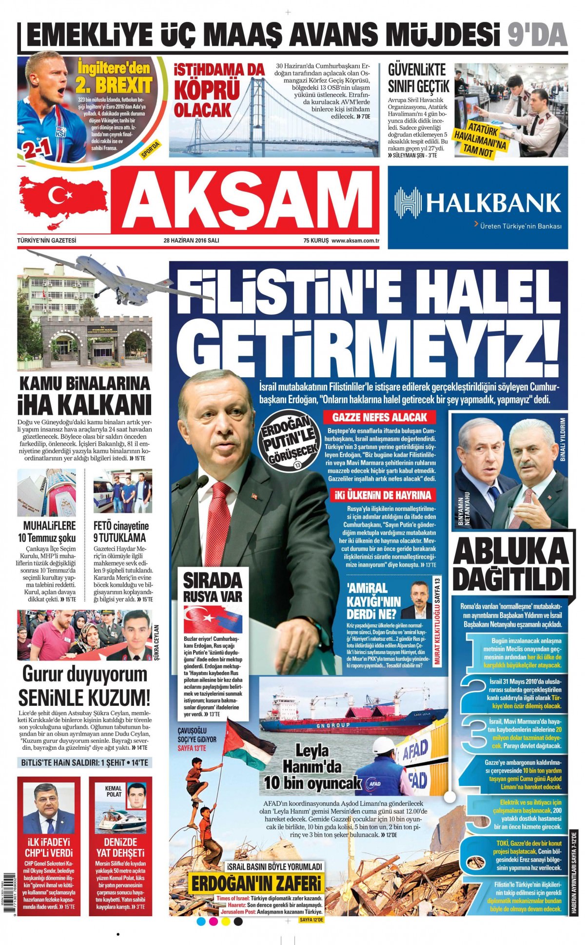 28 Haziran 2016 gazete manşetleri - 848