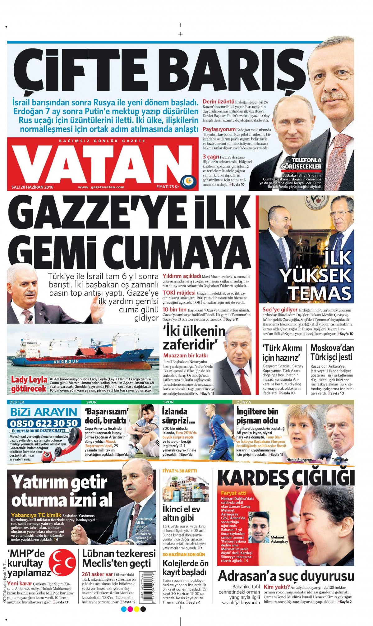 28 Haziran 2016 gazete manşetleri - 694