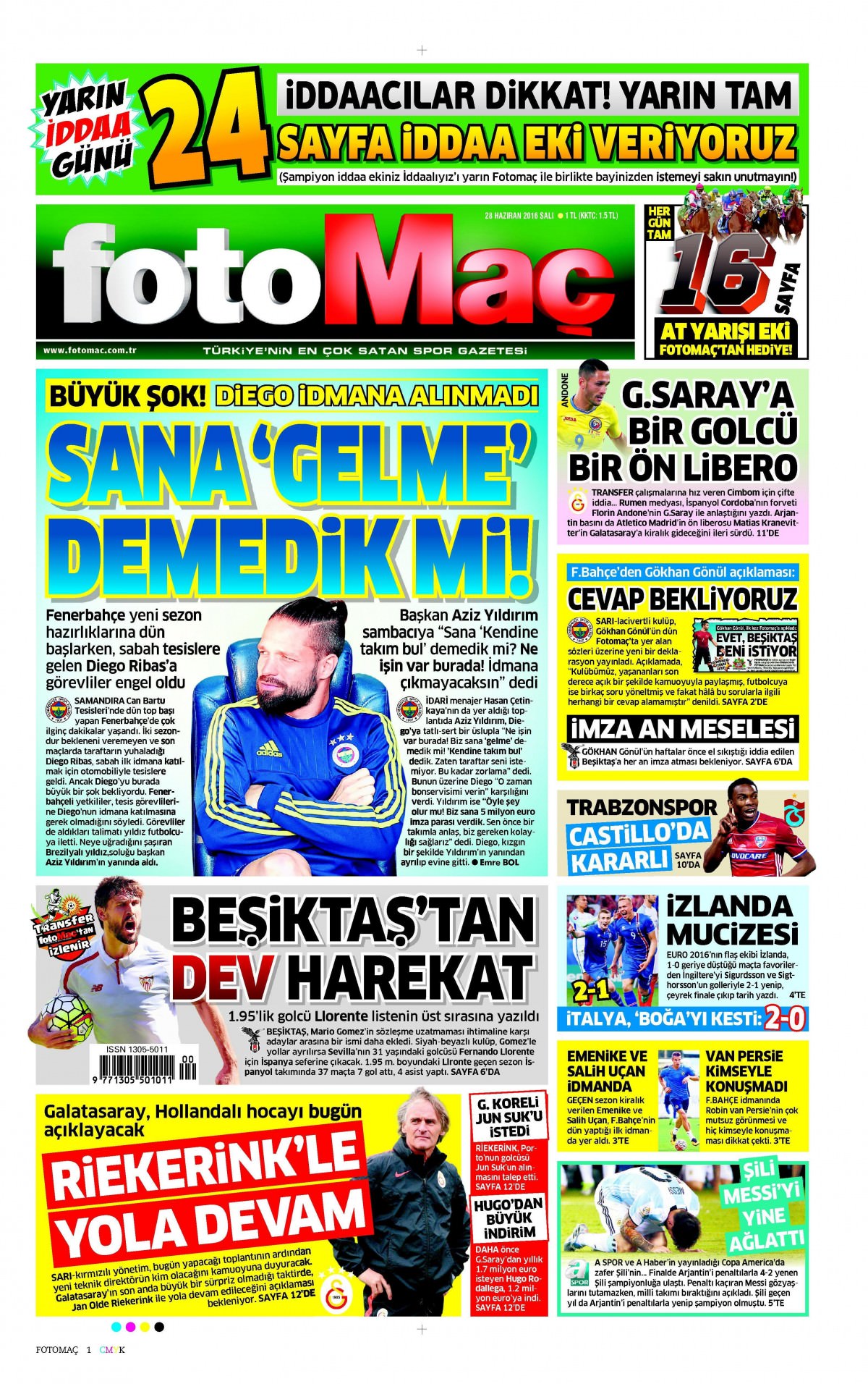28 Haziran 2016 gazete manşetleri - 666