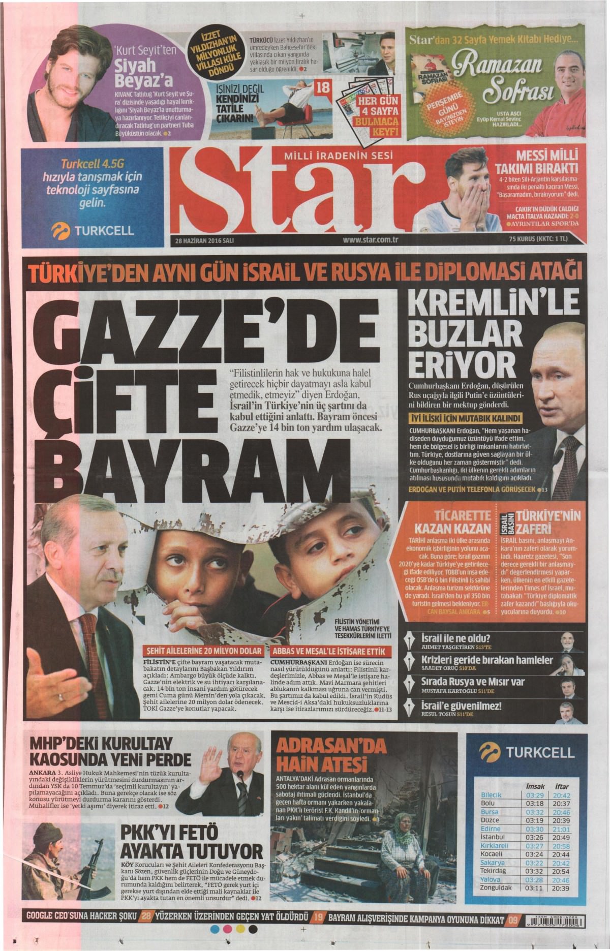 28 Haziran 2016 gazete manşetleri - 737