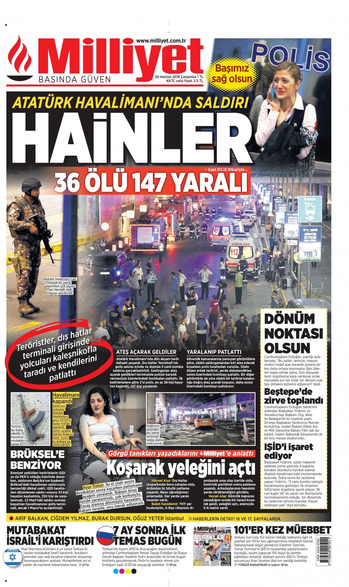 29 Haziran 2016 gazete manşetleri - 778