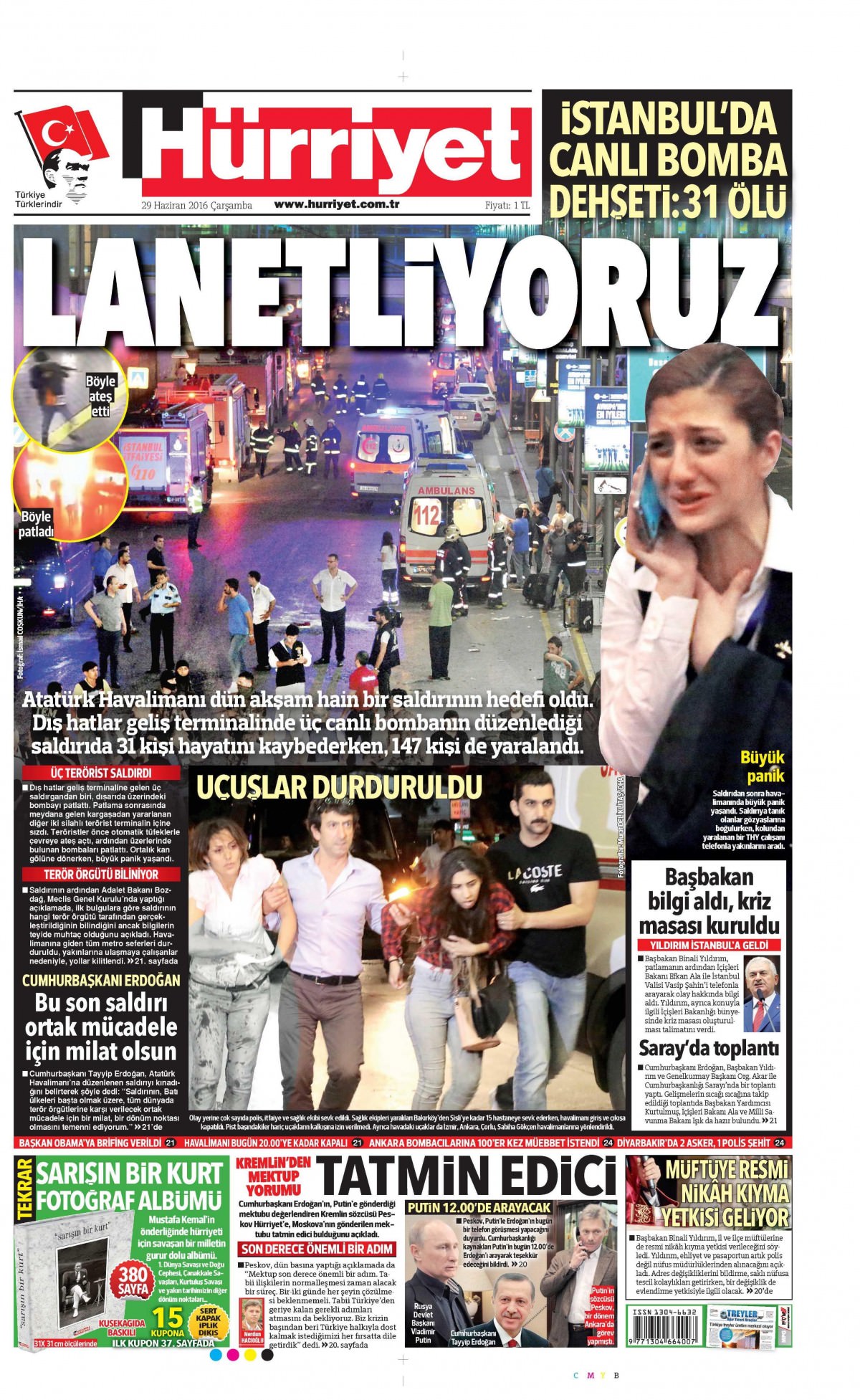 29 Haziran 2016 gazete manşetleri - 931