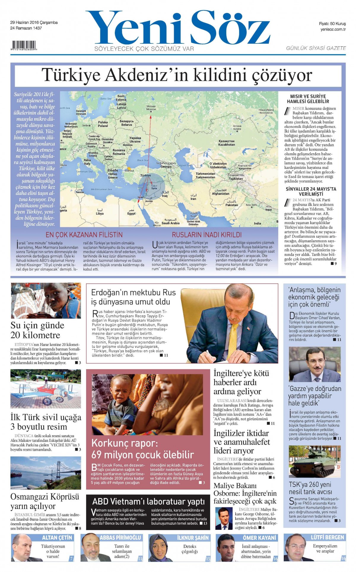 29 Haziran 2016 gazete manşetleri - 673