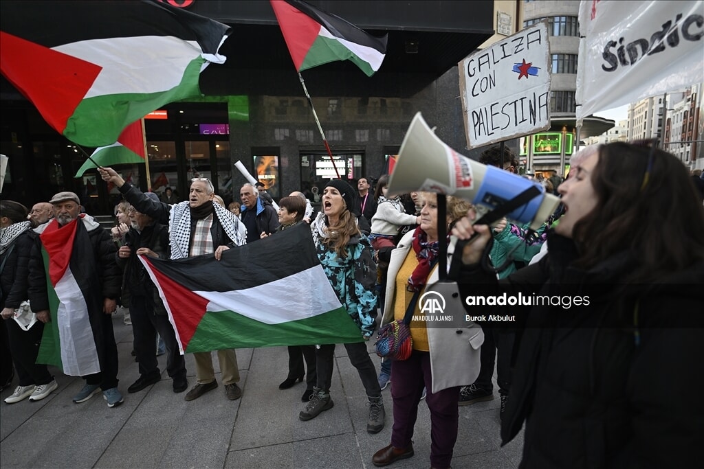 Madrid'de İsrail karşıtı protesto: Gazze'ye saldırılar kınandı - 3