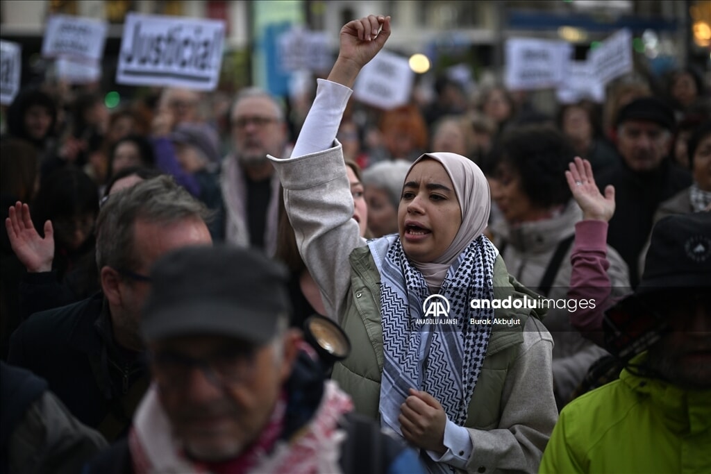 Madrid'de İsrail karşıtı protesto: Gazze'ye saldırılar kınandı - 2