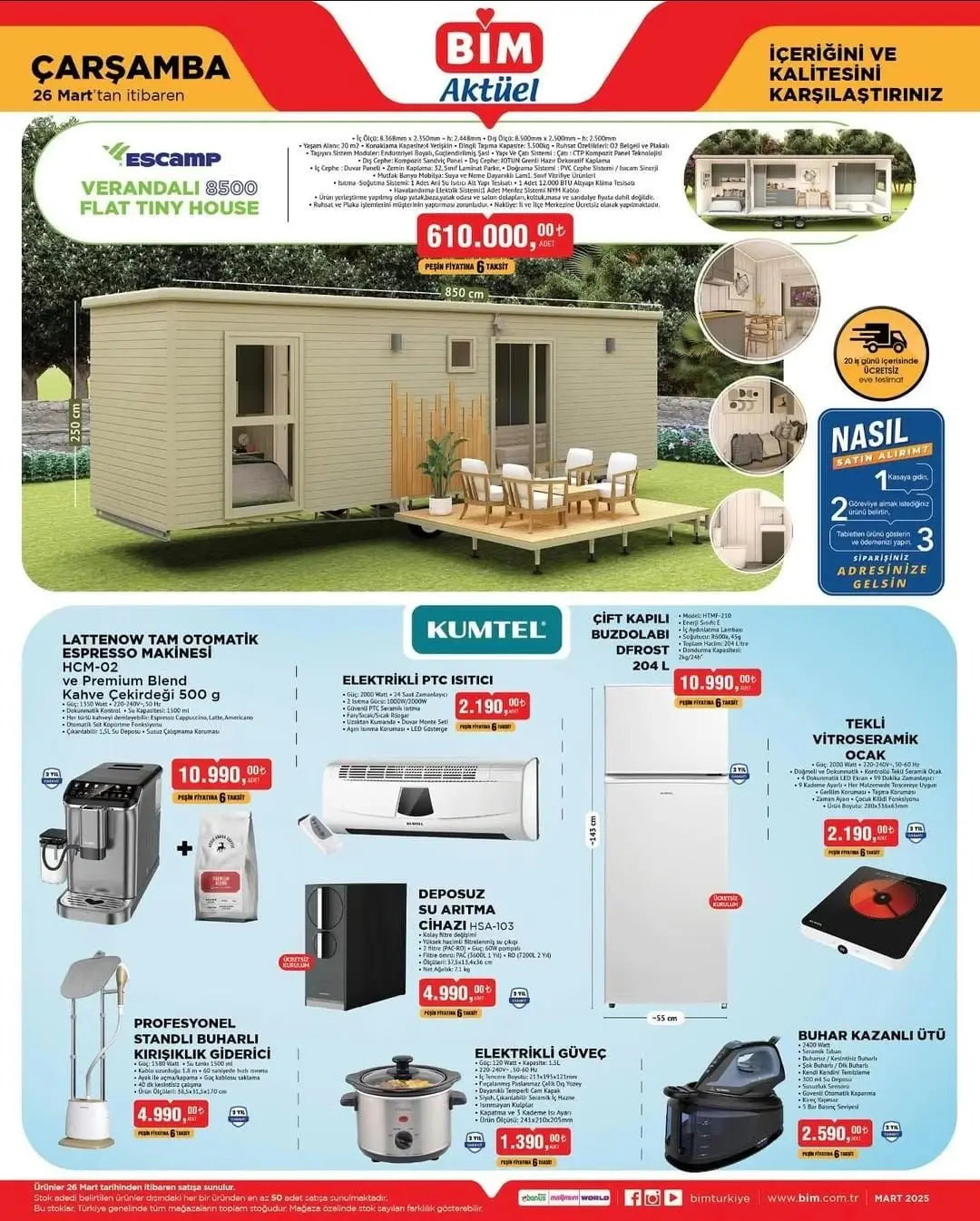 BİM Market 26 Mart-1 Nisan 2025 Aktüel Ürünler Kataloğu Yayınlandı! Verandalı Tiny House Sürprizi - 16