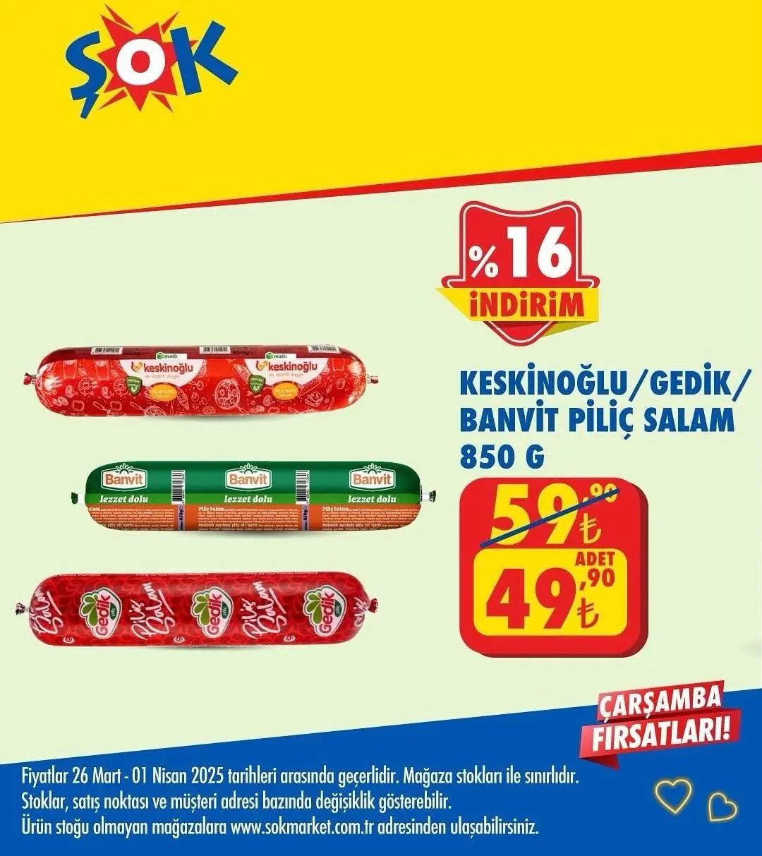 ŞOK 26 Mart kataloğu yayında: Bahar indirimi başladı! ŞOK Market 26 Mart - 1 Nisan kataloğu - 95