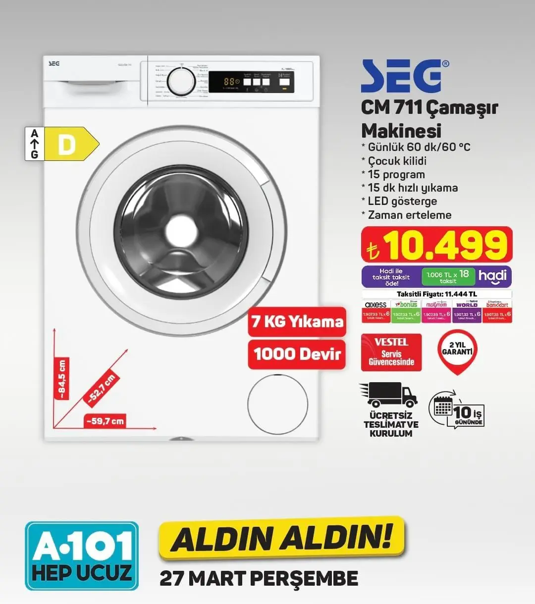 A101'de Bu Hafta Neler Var? 27 Mart - 2 Nisan İndirimli Ürünler Listesi - 94068