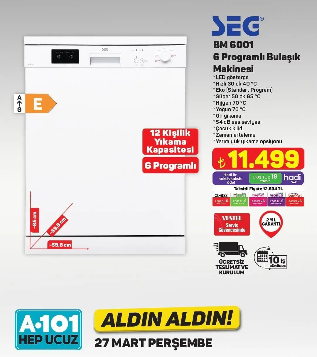 A101'de Bu Hafta Neler Var? 27 Mart - 2 Nisan İndirimli Ürünler Listesi - 94070