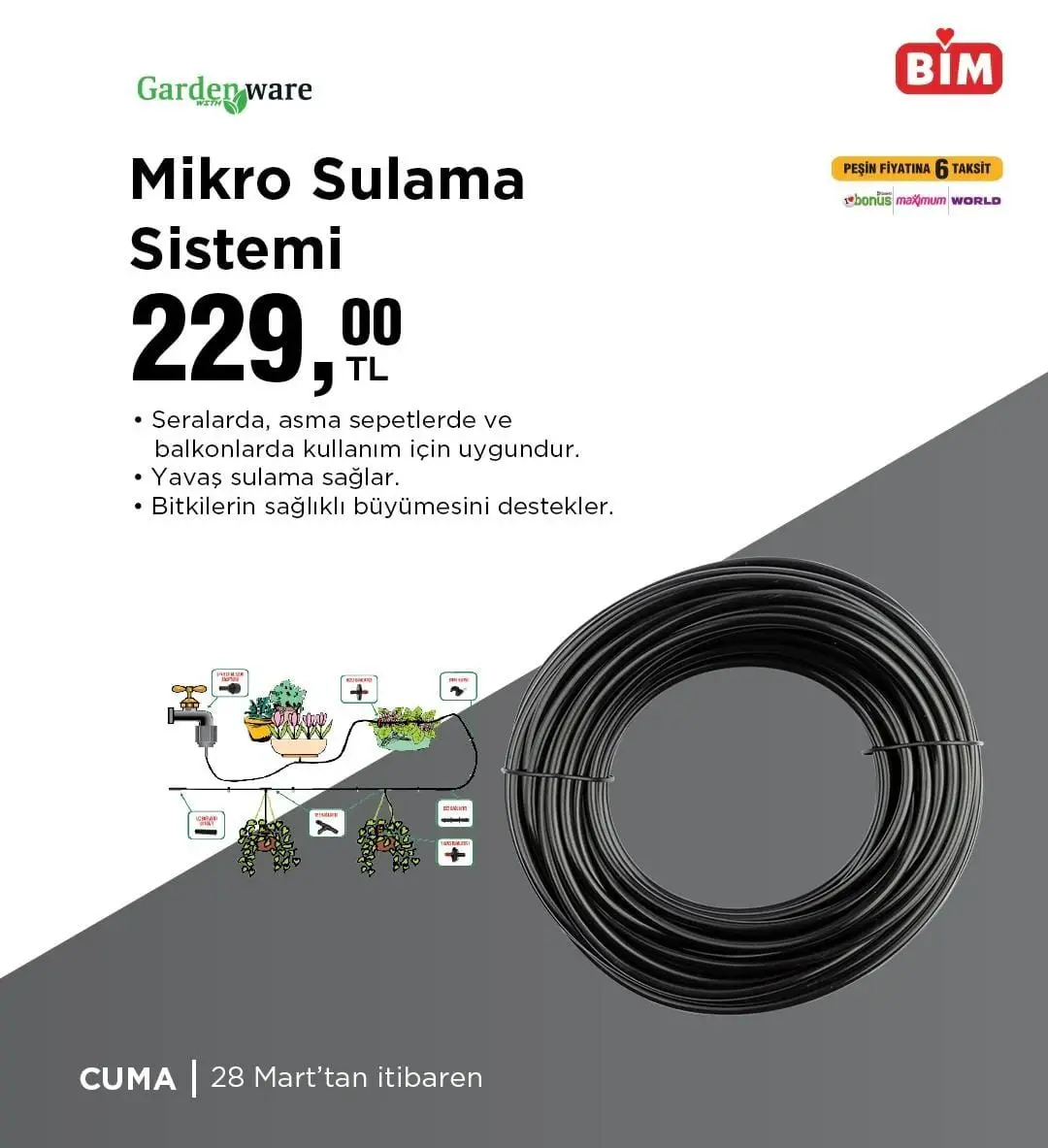 BİM'de bu hafta hangi ürünlerde indirim var? (28 Mart - 3 Nisan)! Bahçenize şenlik geliyor - 94131