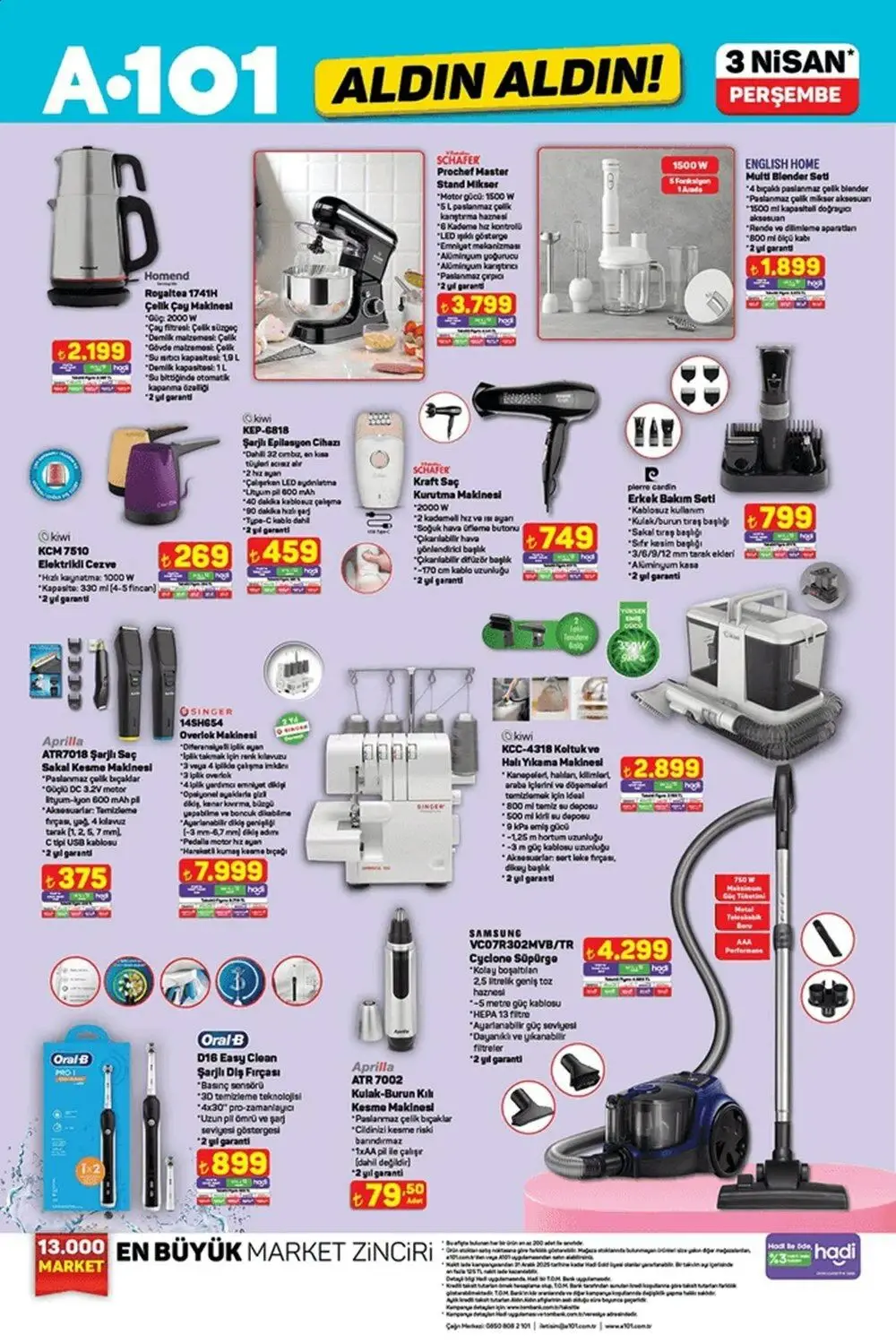 A101 3 Nisan 2025 Perşembe aktüel ürünler kataloğu: Moped, beyaz eşya ve daha fazlası - 8