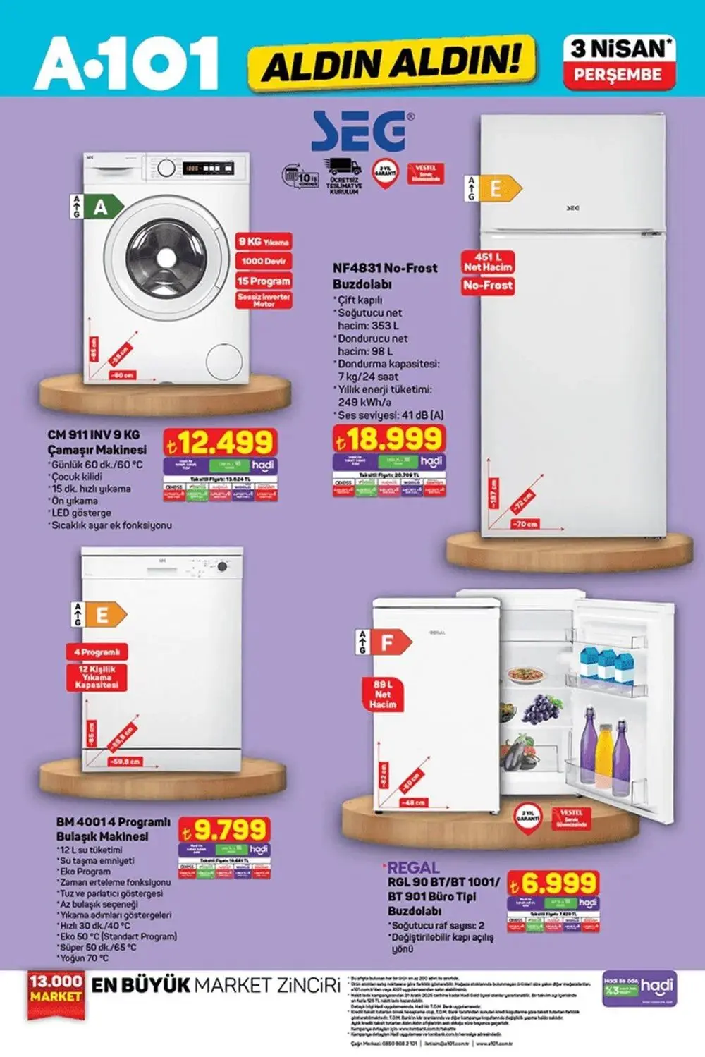 A101 3 Nisan 2025 Perşembe aktüel ürünler kataloğu: Moped, beyaz eşya ve daha fazlası - 3