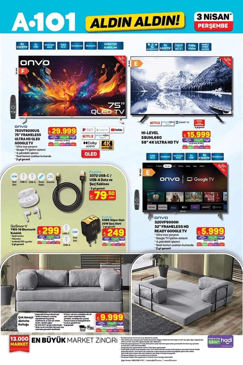 A101 3 Nisan 2025 Perşembe aktüel ürünler kataloğu: Moped, beyaz eşya ve daha fazlası - 9