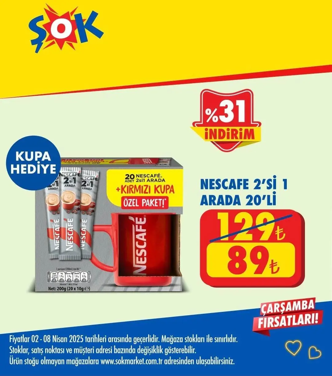 ŞOK Market 2-8 Nisan 2025 aktüel ürünler kataloğu: Haftanın indirimli ürünleri - 100