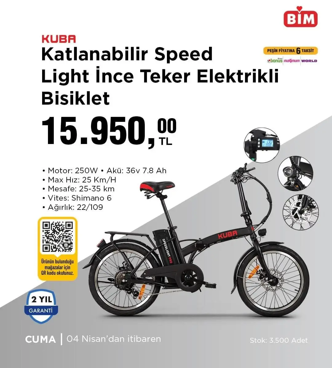 BİM 4-10 Nisan 2025 aktüel ürünler kataloğu yayımlandı! Elektrikli bisikletlerden ev tekstiline geniş ürün yelpazesi - 94513