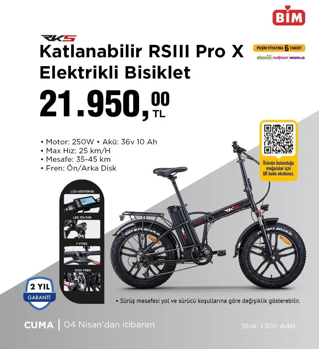 BİM 4-10 Nisan 2025 aktüel ürünler kataloğu yayımlandı! Elektrikli bisikletlerden ev tekstiline geniş ürün yelpazesi - 94515