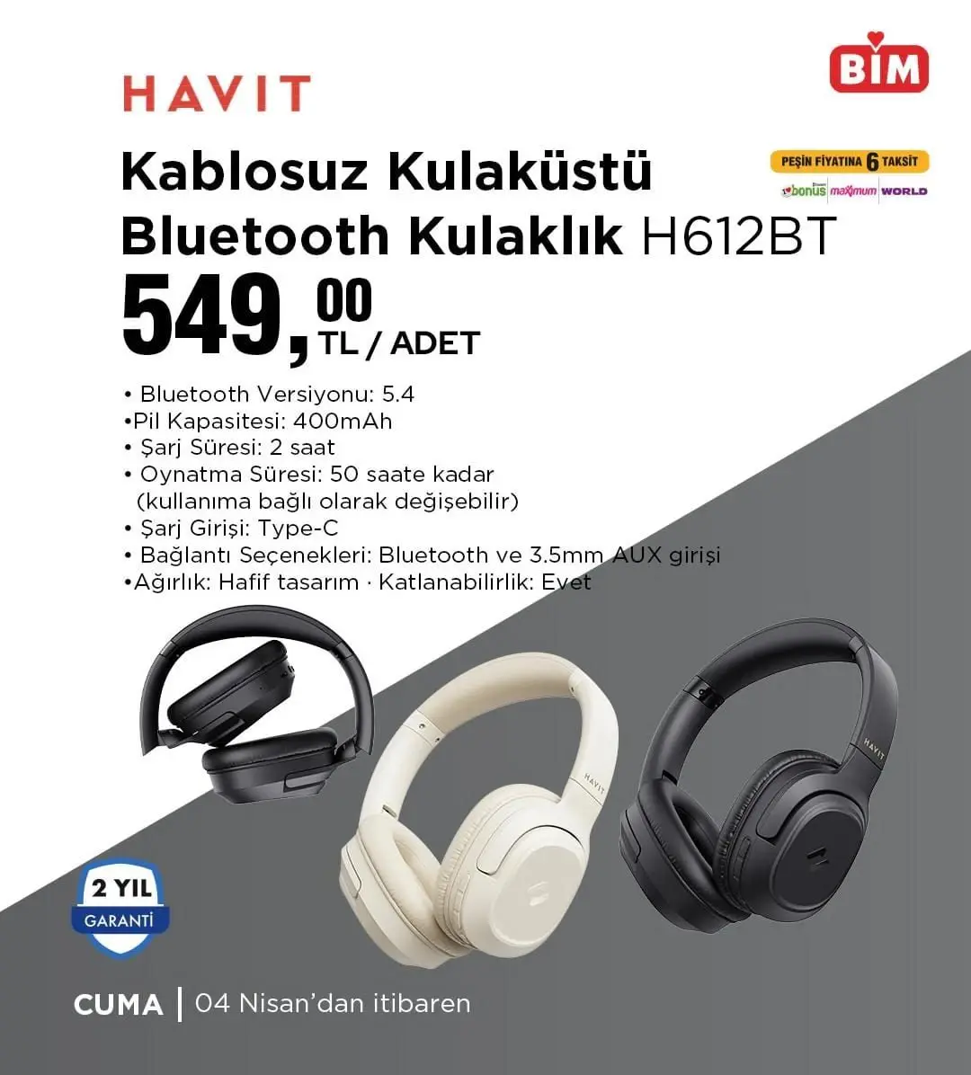 BİM 4-10 Nisan 2025 aktüel ürünler kataloğu yayımlandı! Elektrikli bisikletlerden ev tekstiline geniş ürün yelpazesi - 94527