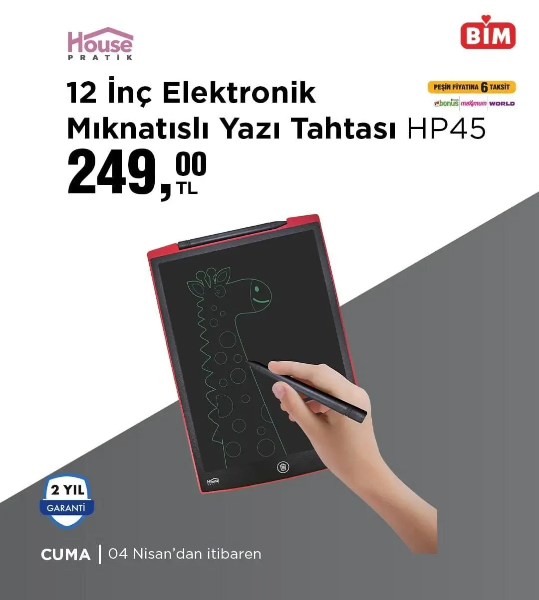 BİM 4-10 Nisan 2025 aktüel ürünler kataloğu yayımlandı! Elektrikli bisikletlerden ev tekstiline geniş ürün yelpazesi - 94528