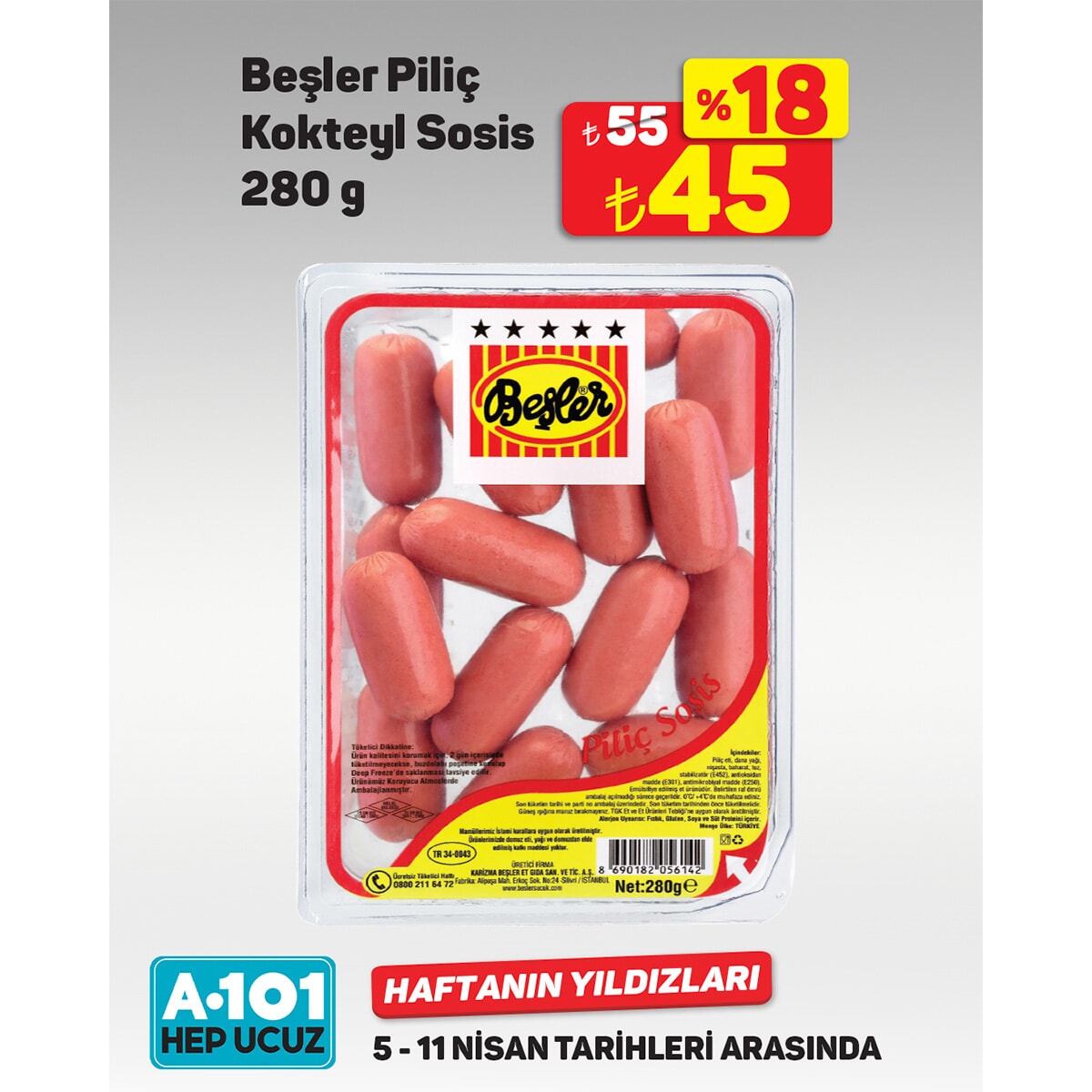 İşte A101'in 5-11 Nisan 2025 tarihleri arasında geçerli Haftanın Yıldızları kampanyası - 94642