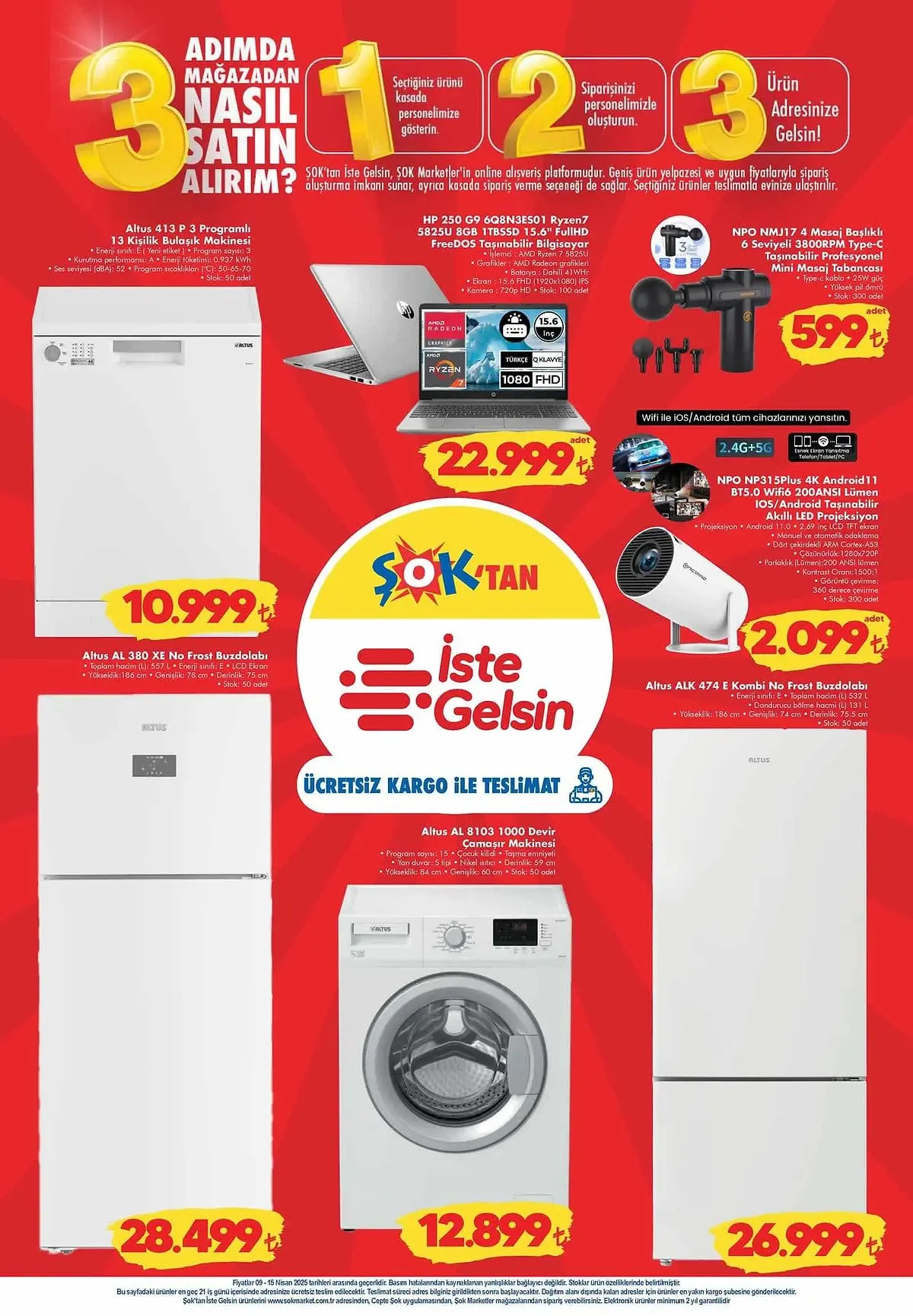 ŞOK Marketlerinde 9-15 Nisan 2025 tarihleri arasında geçerli indirimler ve fırsatlar - 94655