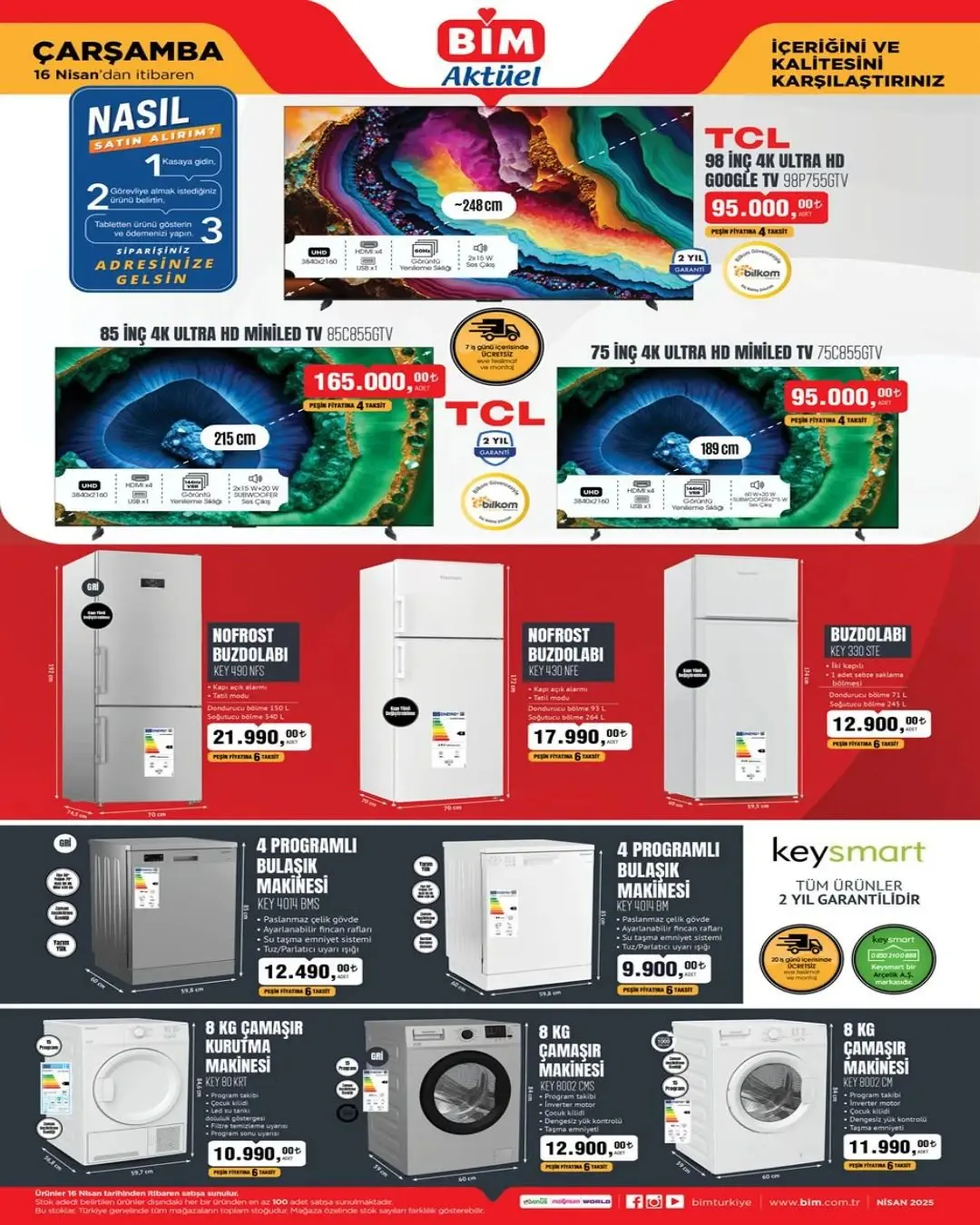 BİM'e 16 Nisan'da televizyon ve beyaz eşya geliyor! Aktüel ürünler kataloğu yayınlandı - 94662