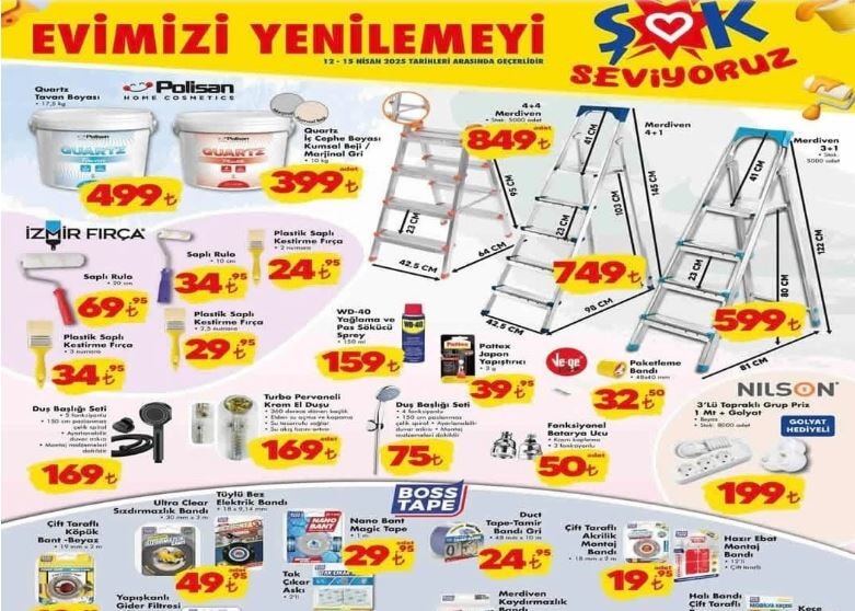 ŞOK Market 12 Nisan 2025 Aktüel Ürünler Kataloğu yayında! Hafta sonu indirimleri başladı - 1