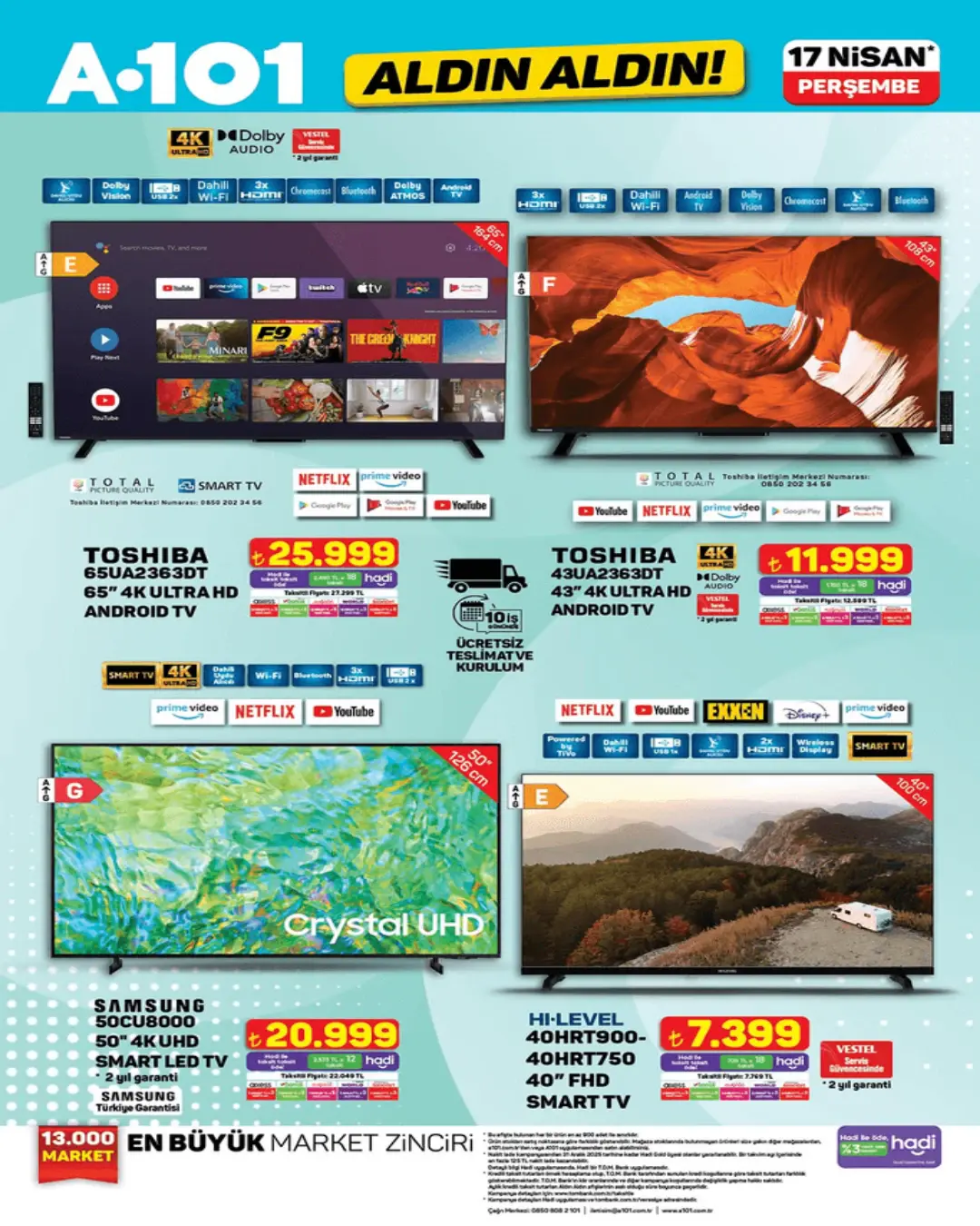 A101 17 Nisan 2025 Aktüel Ürünler kataloğu yayınlandı! Elektronikten kamp malzemelerine bu hafta neler var? - 3