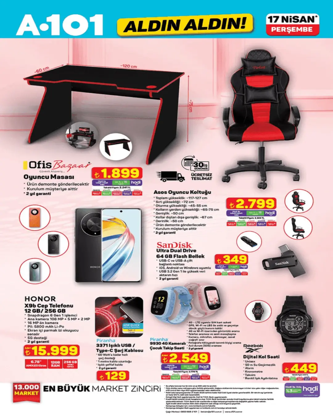 A101 17 Nisan 2025 Aktüel Ürünler kataloğu yayınlandı! Elektronikten kamp malzemelerine bu hafta neler var? - 11