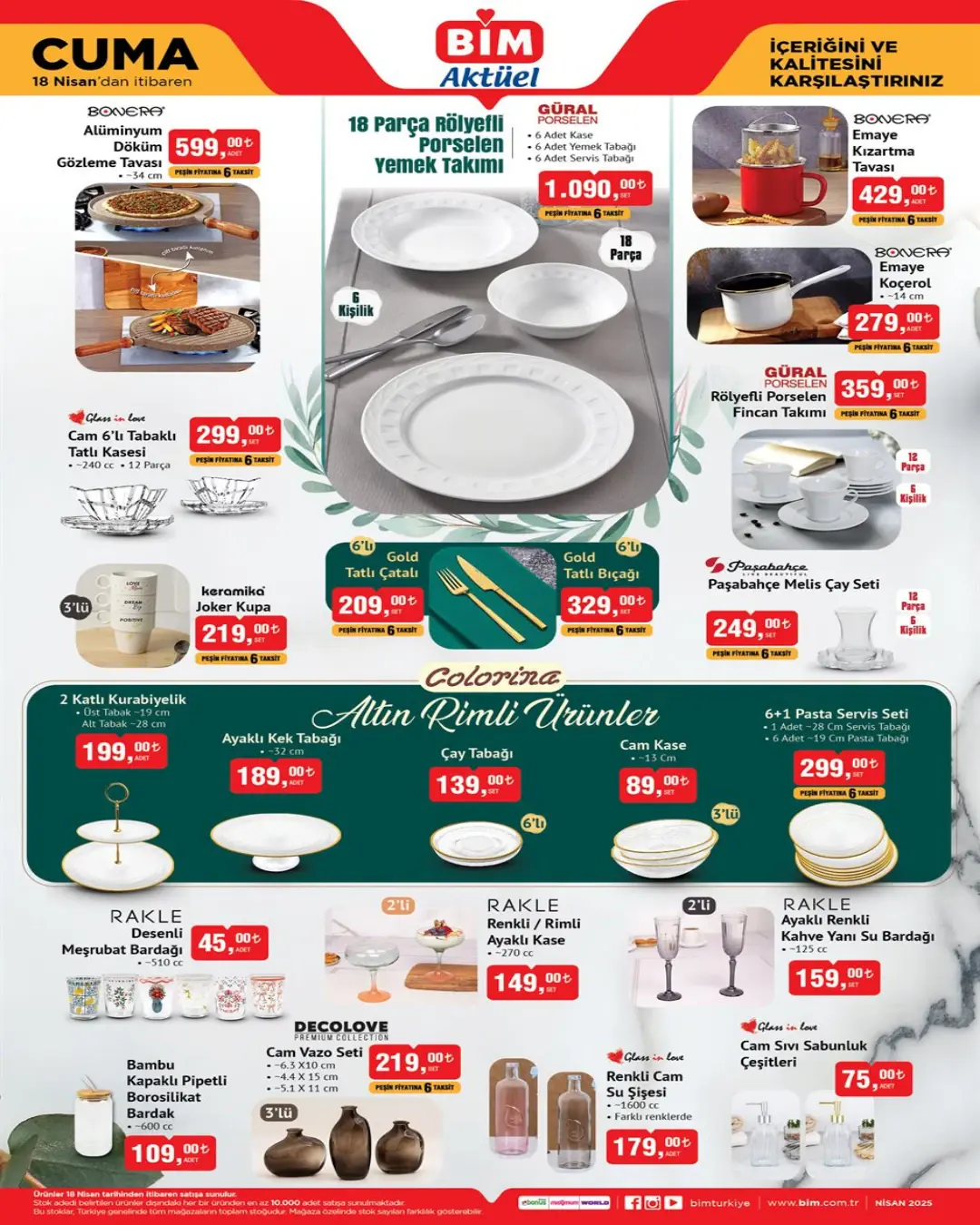 BİM 18 Nisan 2025 Cuma Aktüel Ürünler kataloğu yayınlandı - 94755