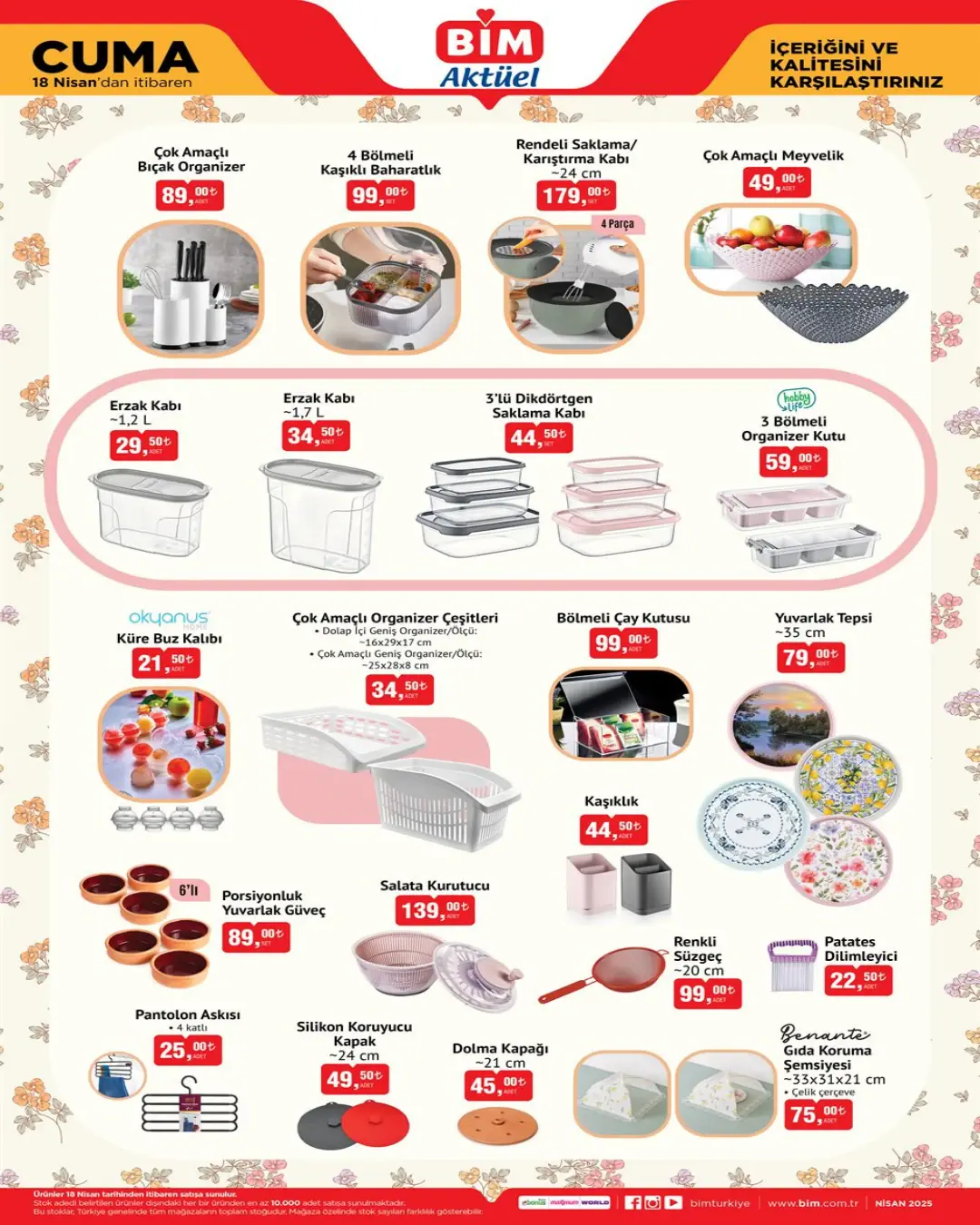 BİM 18 Nisan 2025 Cuma Aktüel Ürünler kataloğu yayınlandı - 94757