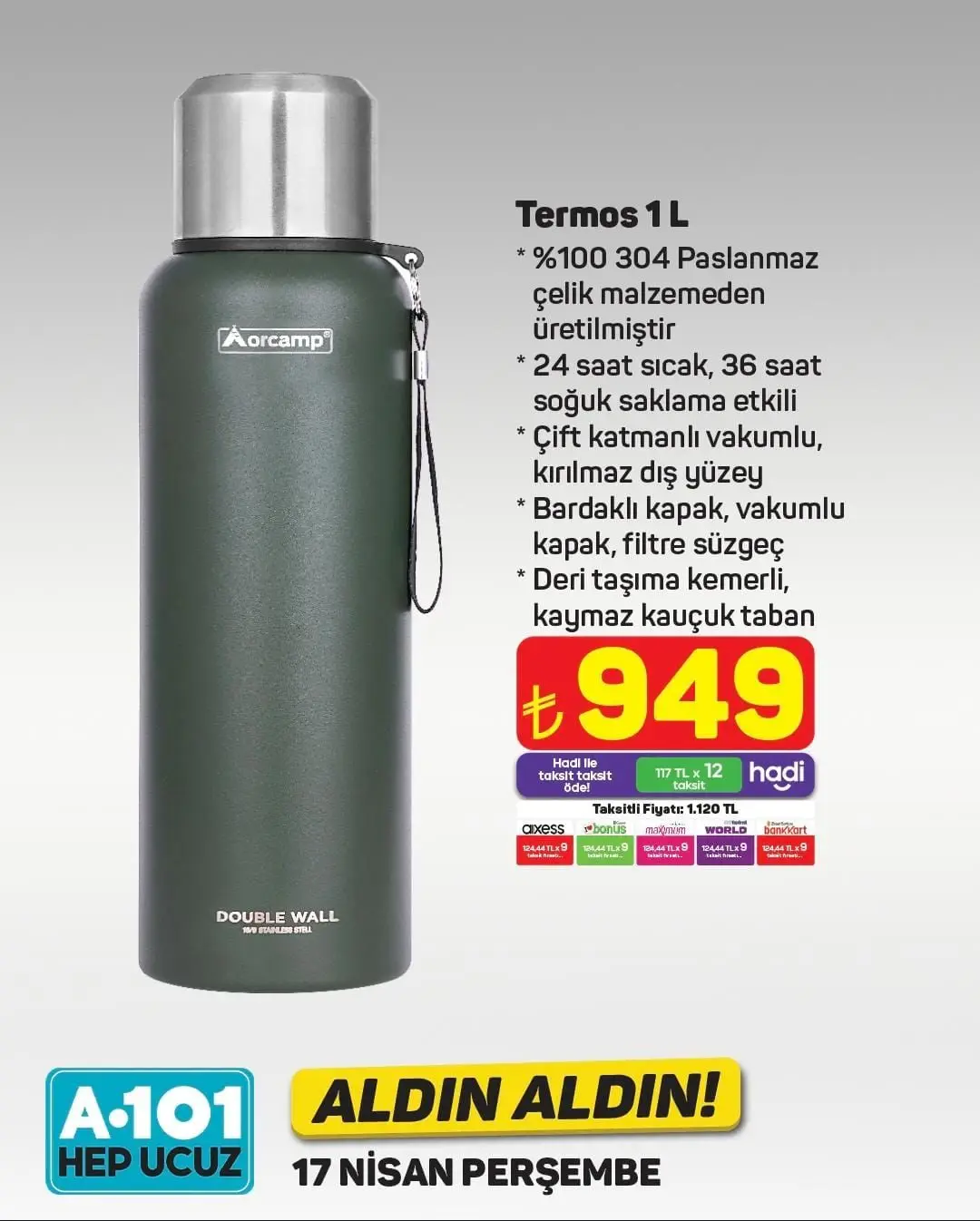 A101 Market 17-23 Nisan 2025 Aktüel Ürünler Kataloğu açıklandı! Yarın hangi ürünlerde indirim var? - 94901